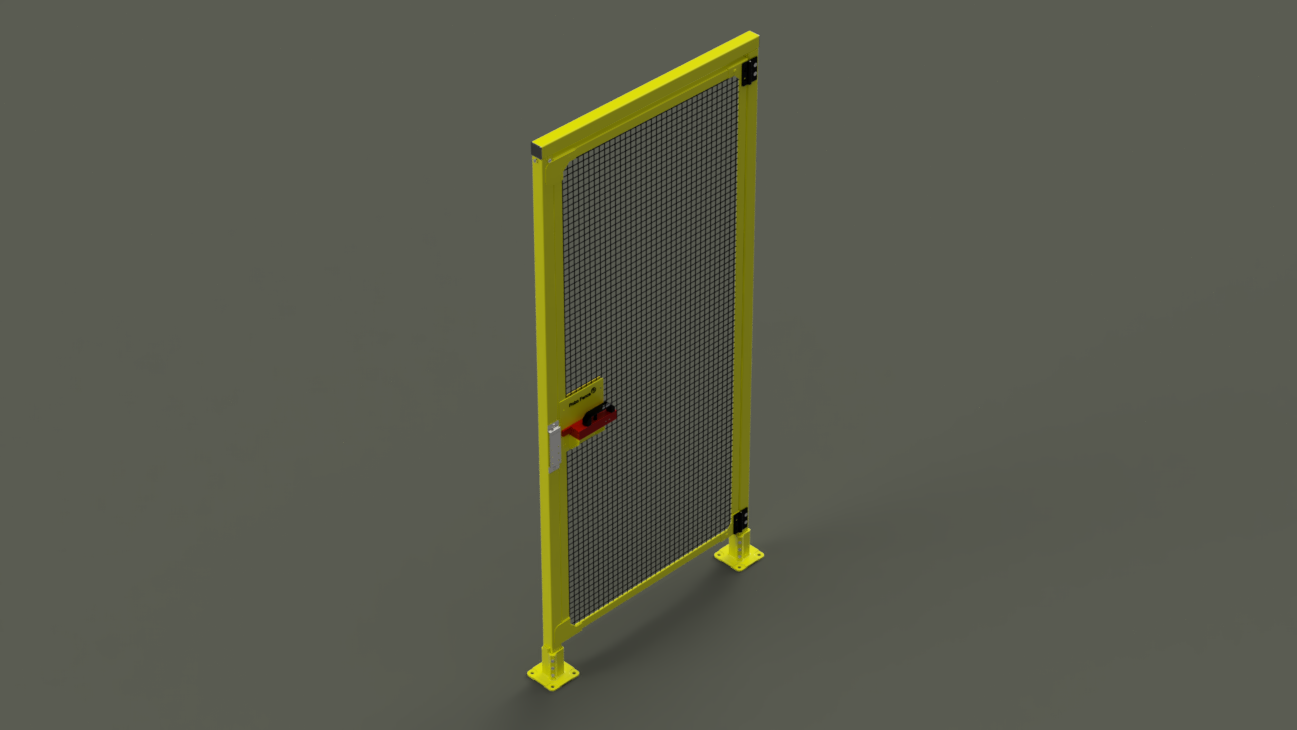 Yellow Gates With Black Mesh (25 mm x 25 mm)